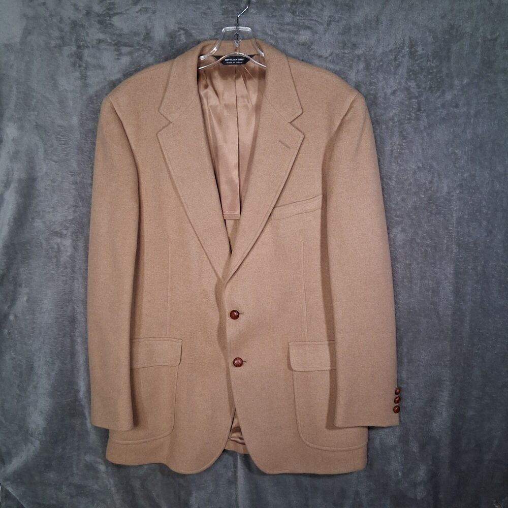 Vtg Made In USA John Alexander Chamel‎ Blazer Wooden Buttons Sz In Description